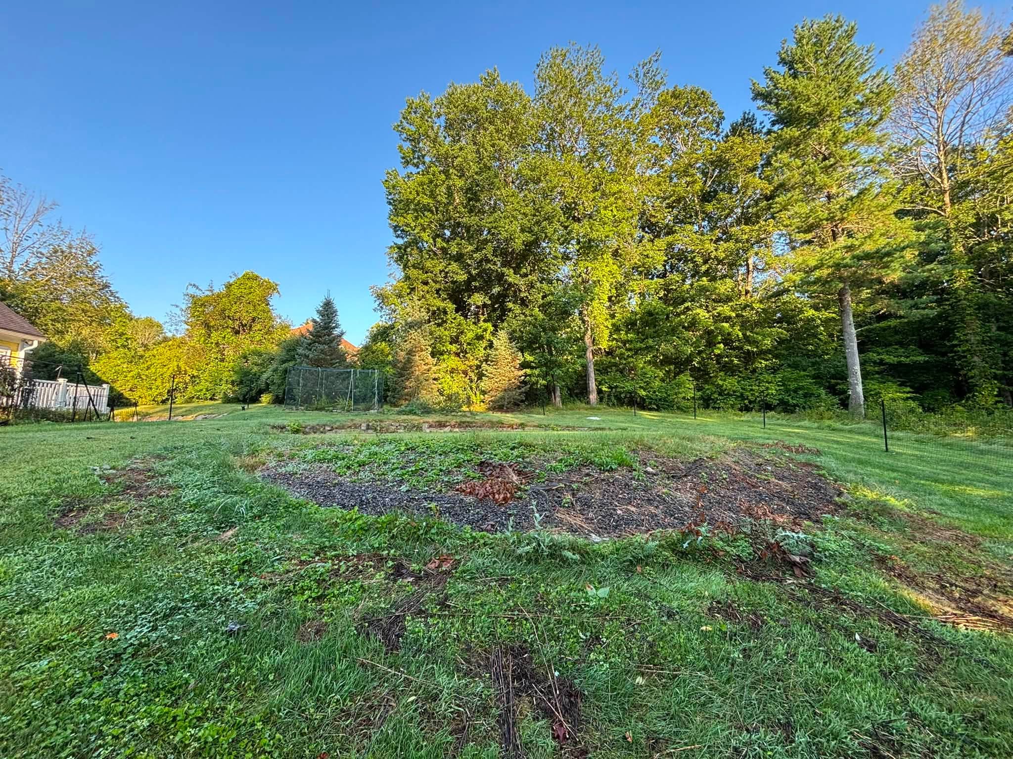 Above-ground pool base existing conditions — Spencer, MA